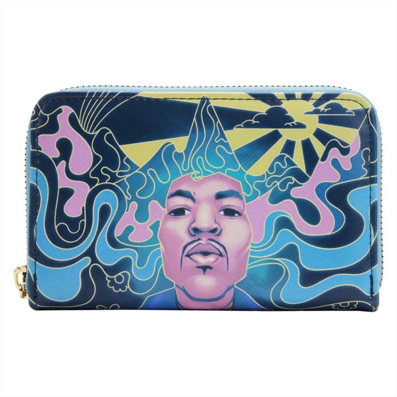 Loungefly Jimi Hendrix - Psychadelic Landscape Glow Zip Purse/Product Detail/Wallets