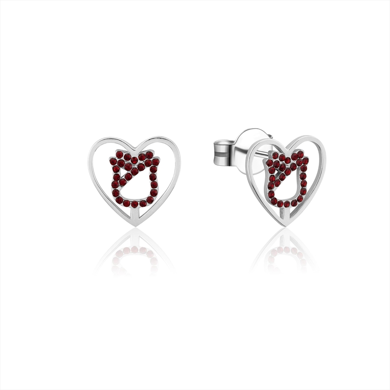 Disney Princess Beauty & the Beast Crystal Enchanted Rose Heart Stud Earrings/Product Detail/Jewellery