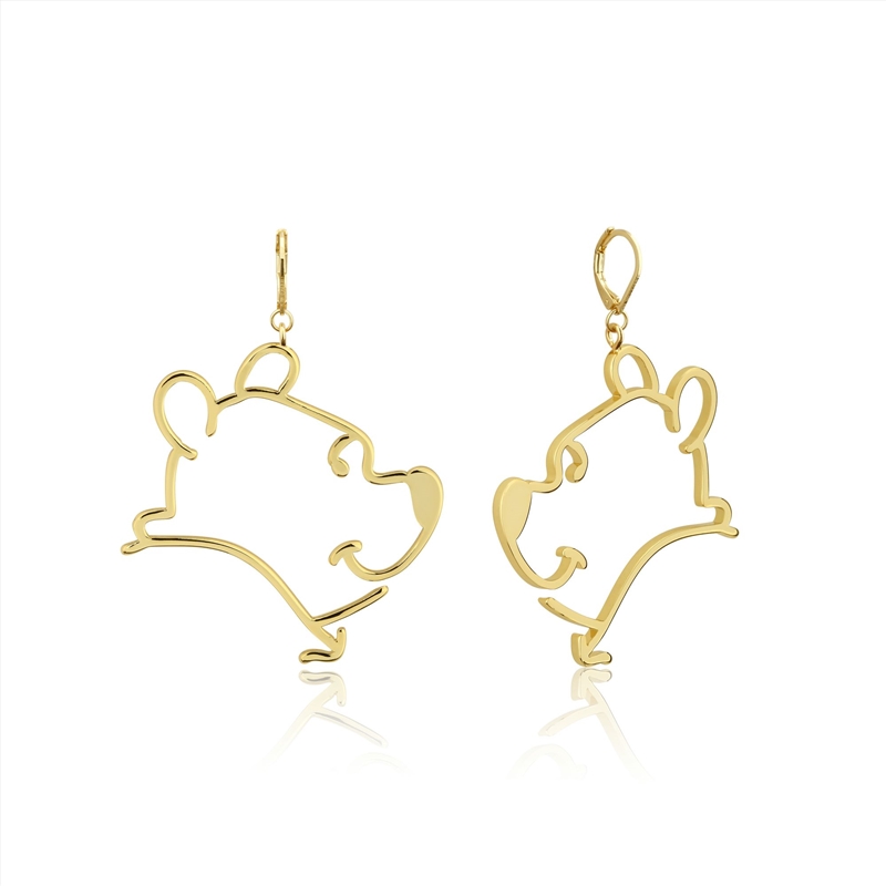 Disney Winnie the Pooh Outline Drop Earrings/Product Detail/Jewellery