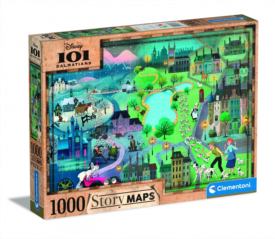 Clementoni Puzzle 101 Dalmations Story Maps 1000 Pieces/Product Detail/Film and TV