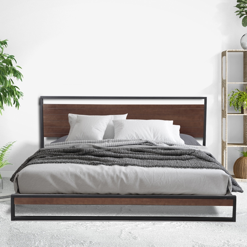 Buy Single Milano Decor Azure Bed Frame With Headboard Black Wood Steel