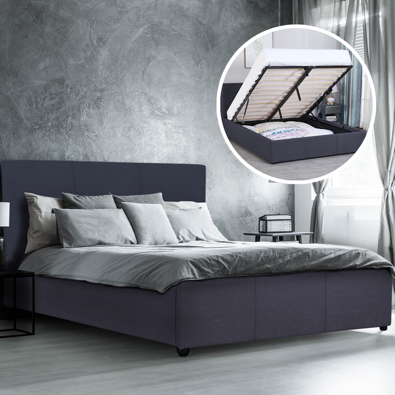 Buy Queen Milano Luxury Gas Lift Bed Frame Base And Headboard With