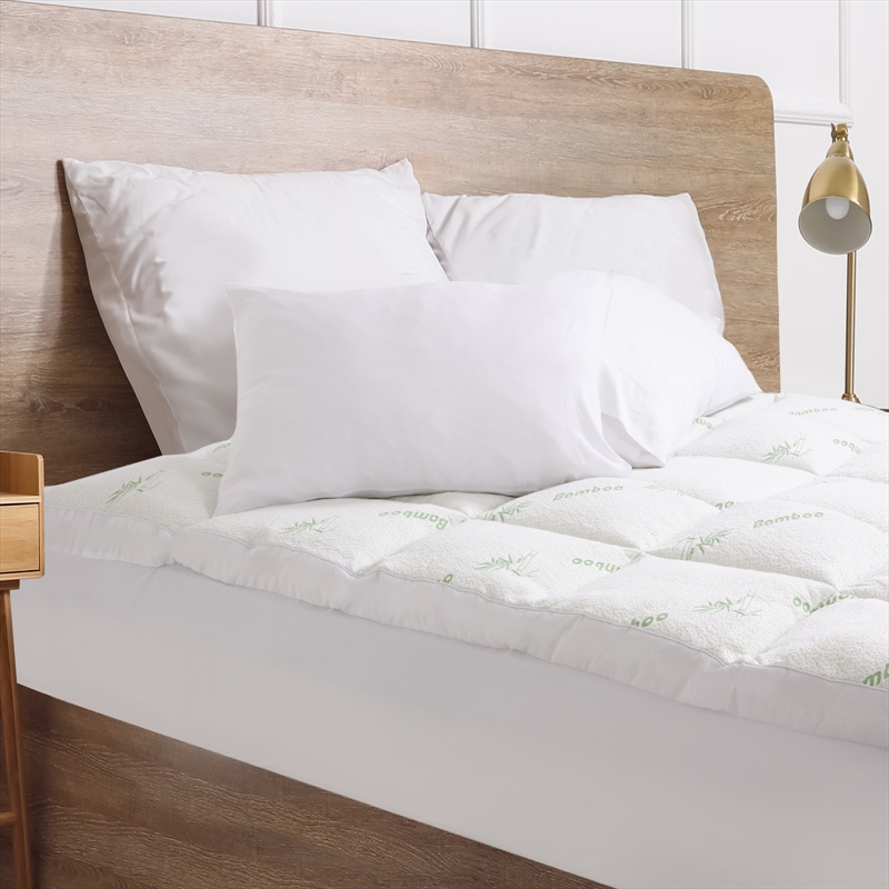 Royal Comfort 1000GSM Luxury Bamboo Covered Mattress Topper Ball Fibre Gusset - Double/Product Detail/Manchester