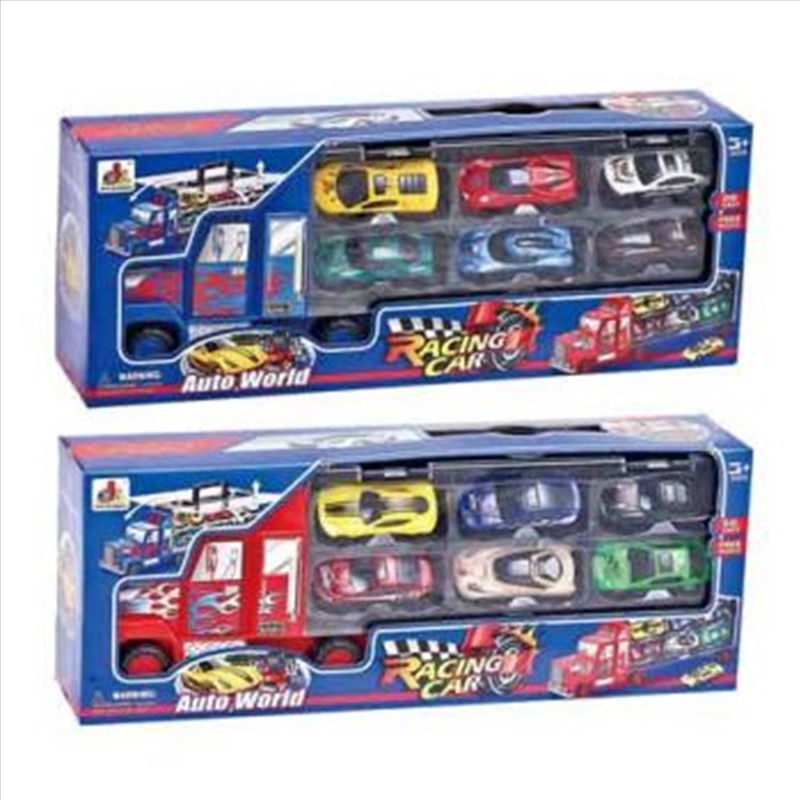 Truck Carry Case With 6 Diecast Cars (SENT AT RANDOM) | Sanity