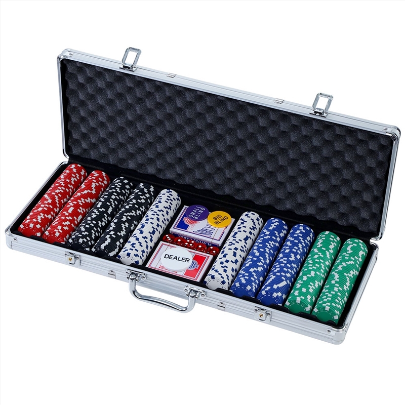 Poker Chip Set 500PC Chips TEXAS HOLD'EM Casino Gambling Dice Cards/Product Detail/Accessories