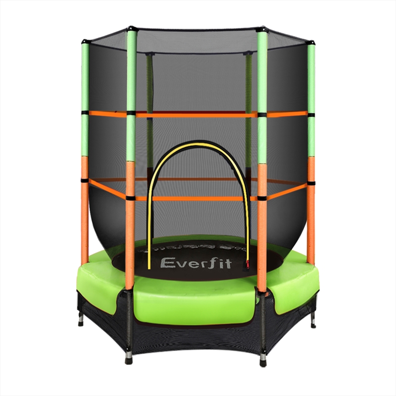 Everfit Trampoline 4.5FT Kids Trampolines Cover Safety Net Pad Ladder Gift Green/Product Detail/Sport & Outdoor
