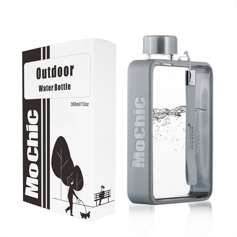 A5 Flat Water Bottle Portable Travel Mug BPA Free Water Bottle (Grey)/Product Detail/Drink Bottles