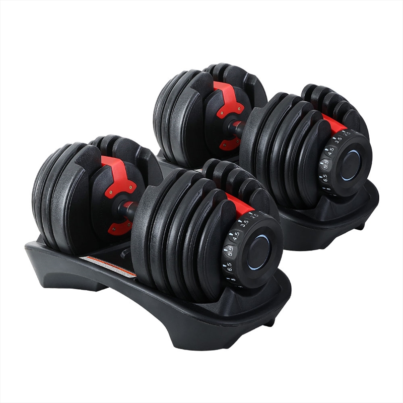 2Pcs 24kg Adjustable Dumbbell Weight Dumbbells Plates Home Gym Fitness Exercise/Product Detail/Gym Accessories