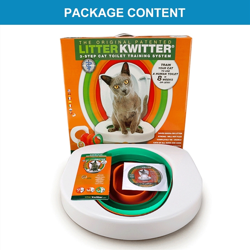 Buy Cat Toilet Training System 3 Step Litter Kwitter Pet Training DVD