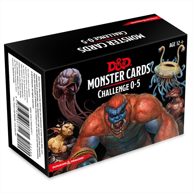 D&D Dungeons & Dragons Spellbook Cards Monster Cards Challenge 0-5/Product Detail/Board Games
