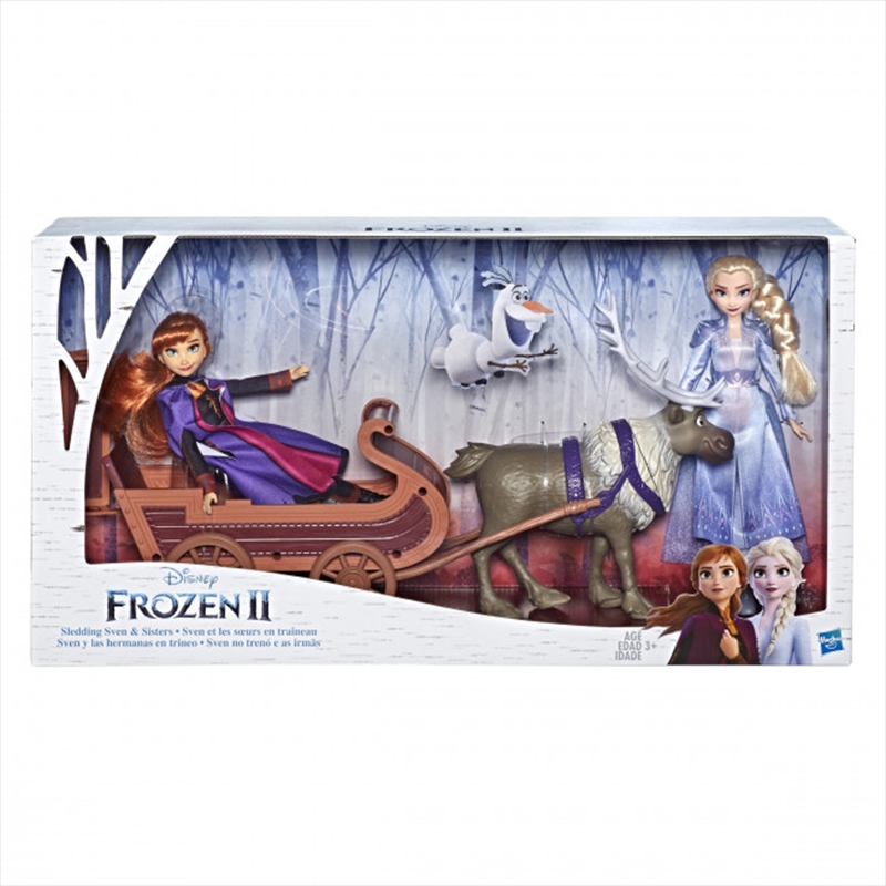 Disney Frozen Sledding Sven and Sisters Elsa and Anna Fashion Dolls/Product Detail/Toys