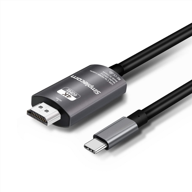 Simplecom DA312 USB 3.1 Type C to HDMI Cable, 2M - 4K@60Hz Aluminium HDCP/Product Detail/Cables