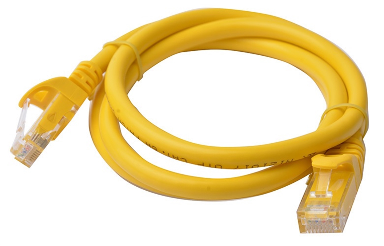 8WARE Cat6a UTP Ethernet Cable 1m Snagless Yellow/Product Detail/Cables