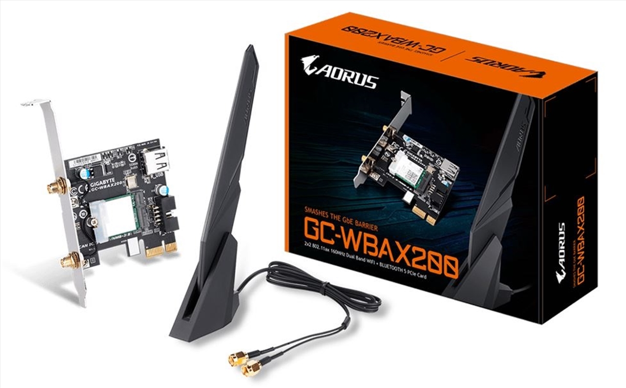 Gigabyte WBAX200 WiFi 6 PCIe Adapter 2400Mbps 160MHz Dual Band Wireless + Bluetooth 5 MU-MIMO TX/RX/Product Detail/Computer Accessories