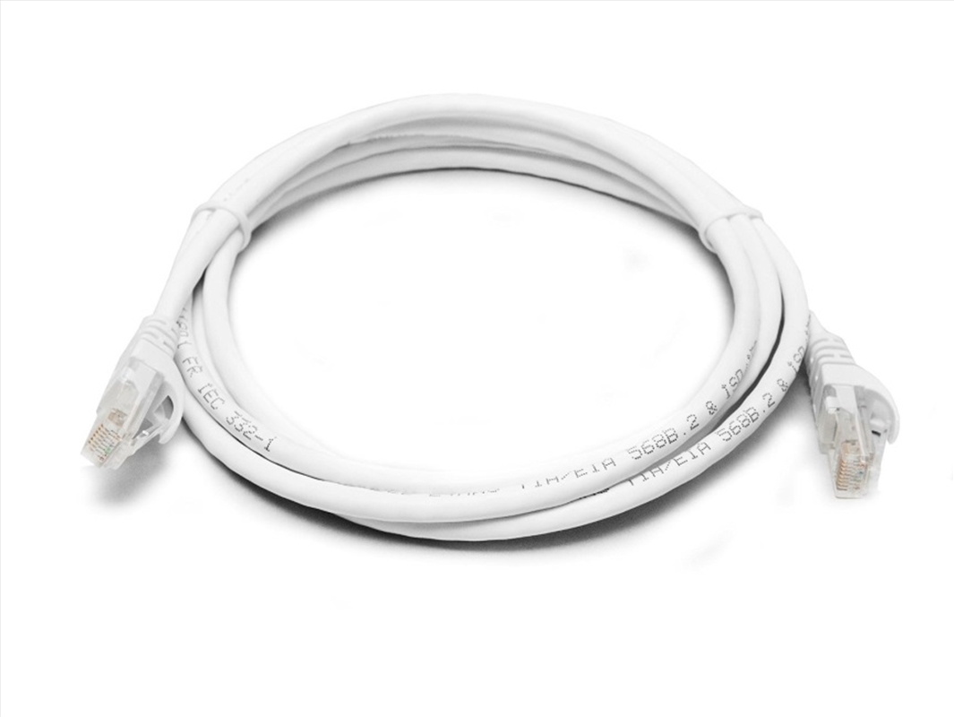8WARE CAT6A UTP Ethernet Cable Snagless - 1M, White/Product Detail/Cables
