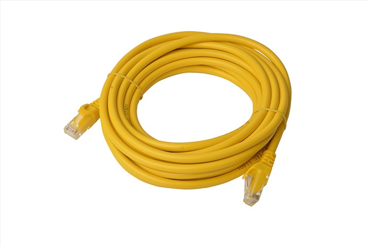 8WARE Cat6a UTP Ethernet Cable 5m Snagless Yellow/Product Detail/Cables
