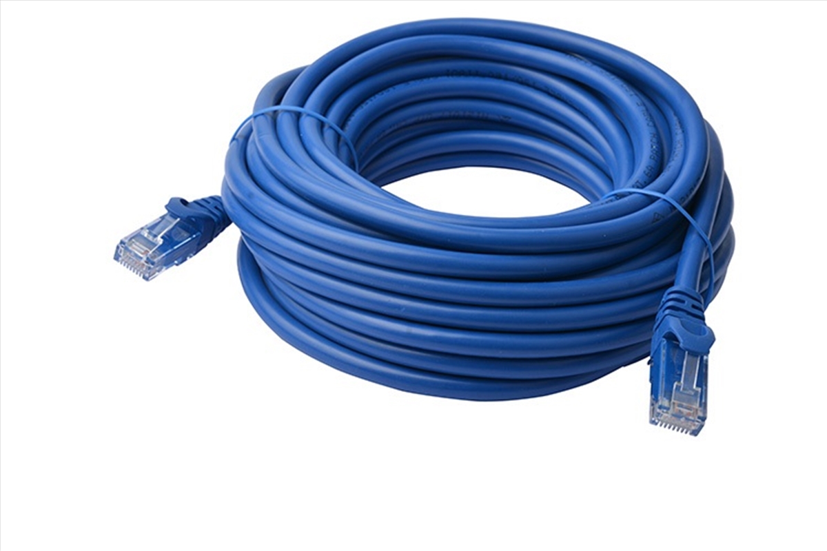 8WARE CAT6A UTP Ethernet Cable Snagless - 50M, Blue/Product Detail/Cables