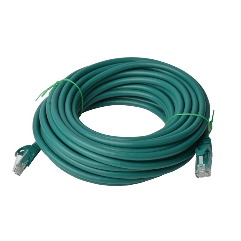8WARE CAT6A UTP Ethernet Cable Snagless - 50M, Green/Product Detail/Cables