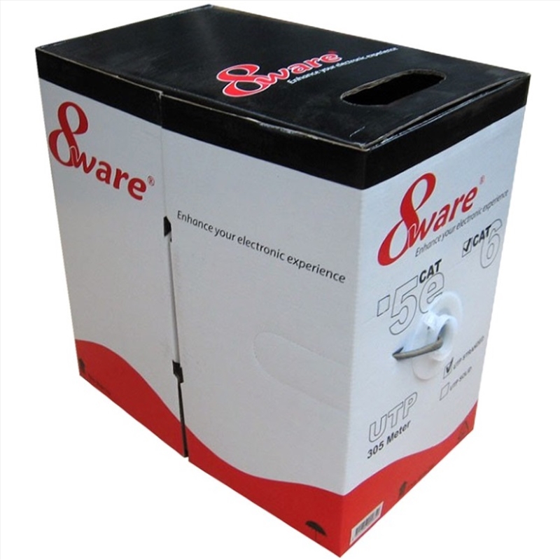 8WARE CAT6 UTP Cable 305m Roll - Grey White Full 0.55mm/Product Detail/Cables