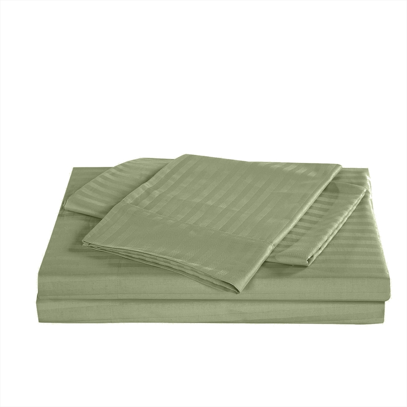 Royal Comfort Kensington 1200 Thread Count 100% Cotton Stripe Quilt Cover Set - King - Olive/Product Detail/Manchester
