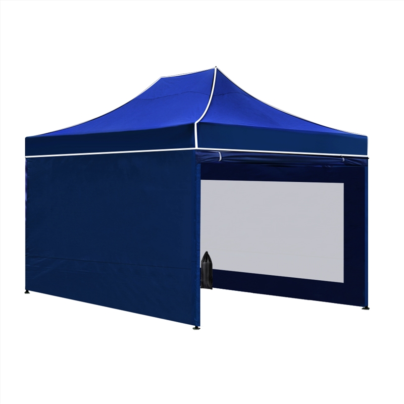 Instahut Gazebo 3x4.5 Pop Up Marquee Folding Tent Wedding Gazebos Camping Outdoor Shade Canopy Blue