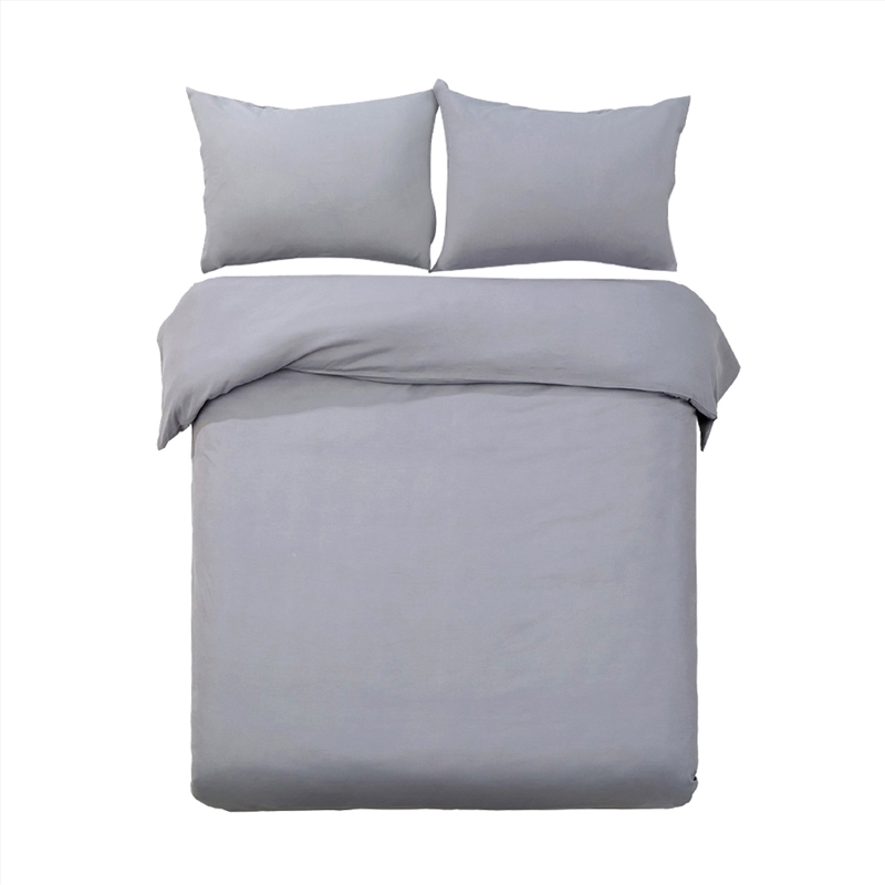 Buy Giselle Quilt Cover Set Classic Grey Super King Online Sanity