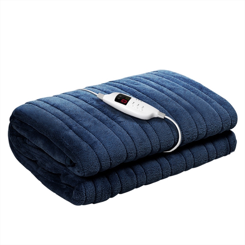 Giselle Electric Throw Rug Heated Snuggle Blanket Navy/Product Detail/Manchester