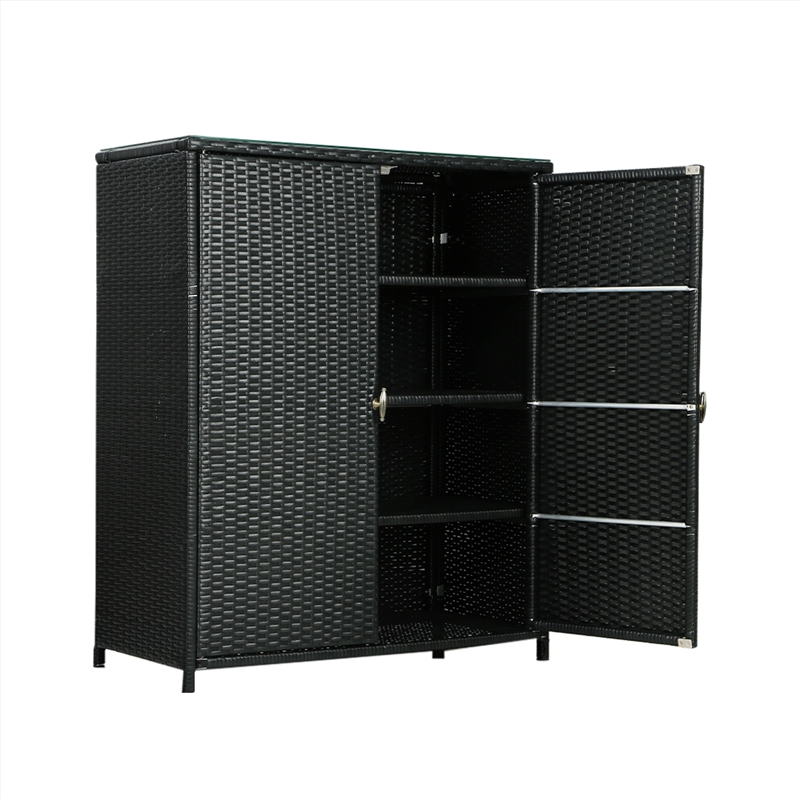 Gardeon Storage 2-Door Black Cabinet Shelf/Product Detail/Decor