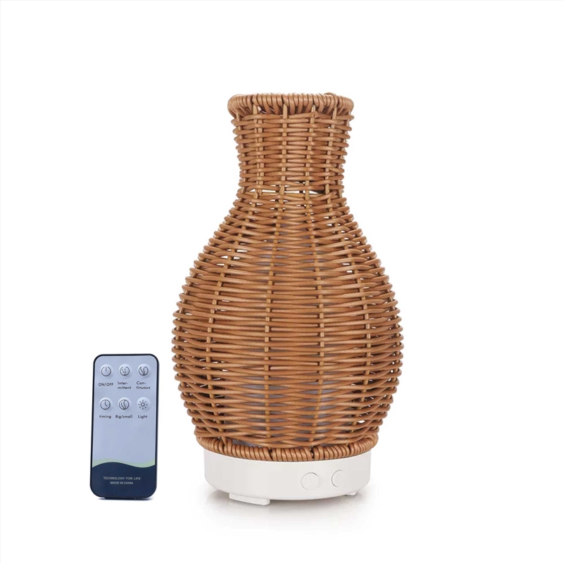 Essential Oil Aroma Diffuser and Remote - 100ml Rattan Vase Mist Humidifier/Product Detail/Homewares