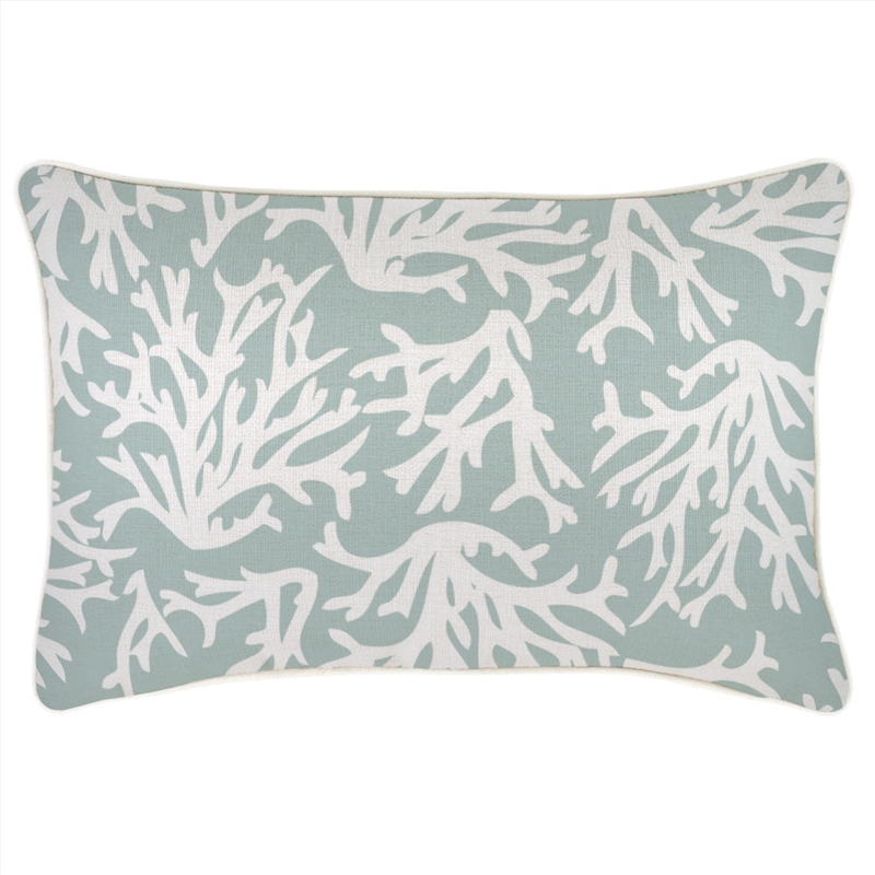 Cushion Cover-With Piping-Coastal Coral Seafoam-35cm x 50cm/Product Detail/Manchester