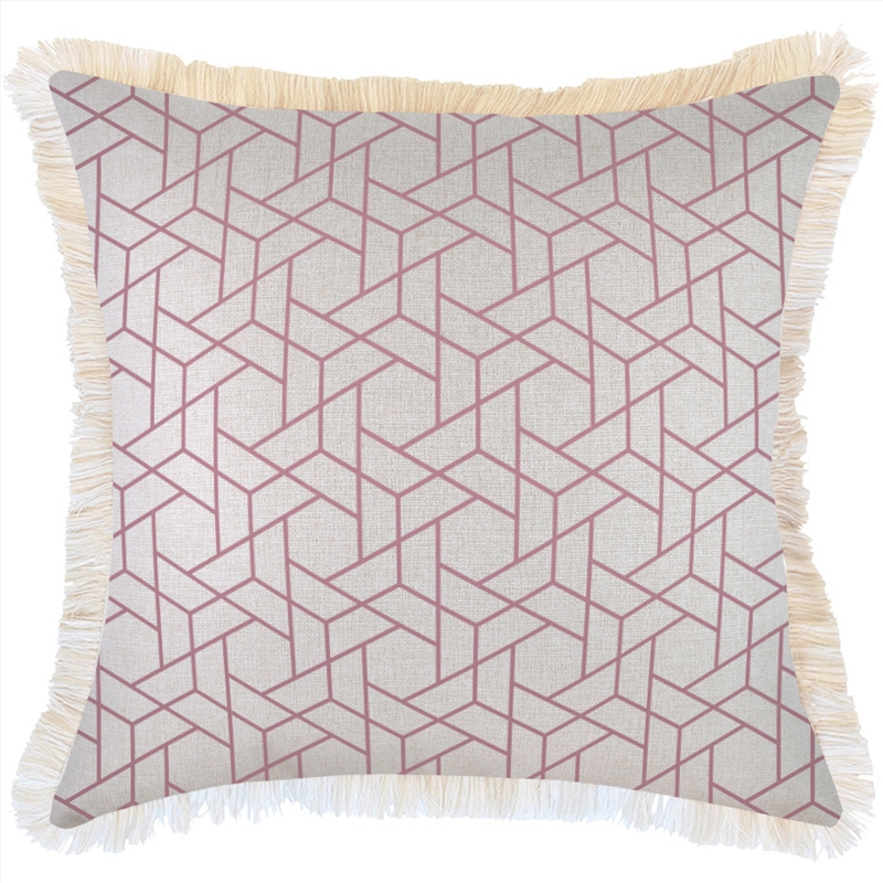 Cushion Cover-Coastal Fringe-Milan Rose-60cm x 60cm/Product Detail/Manchester