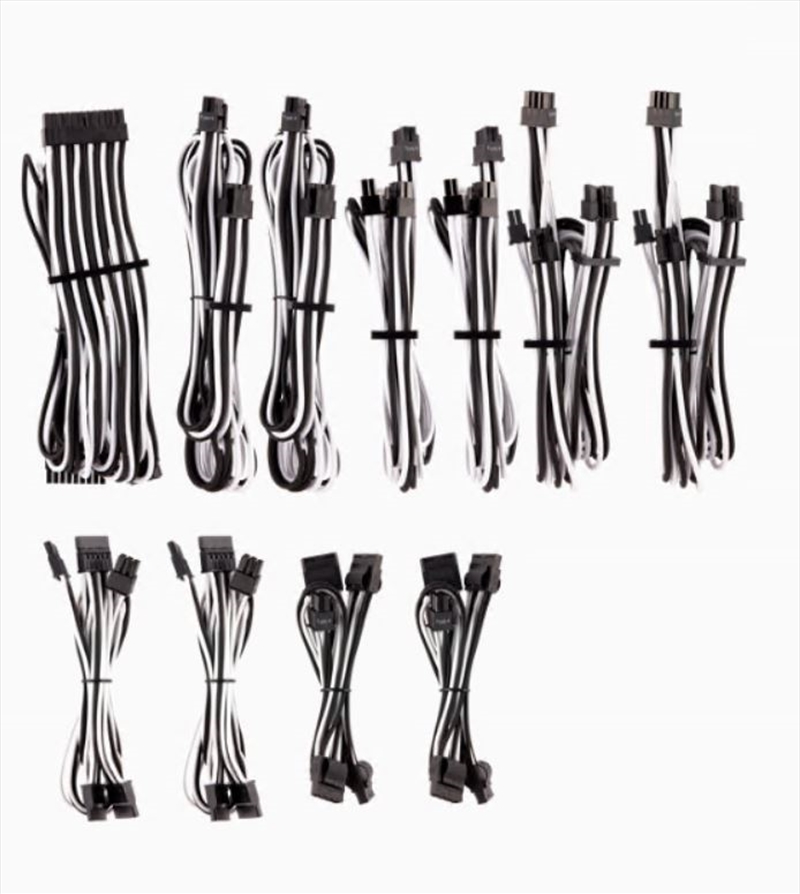 Corsair Corsair Psu - Premium Individually Sleeved DC Cable Pro Kit Black/White/Product Detail/Computer Accessories