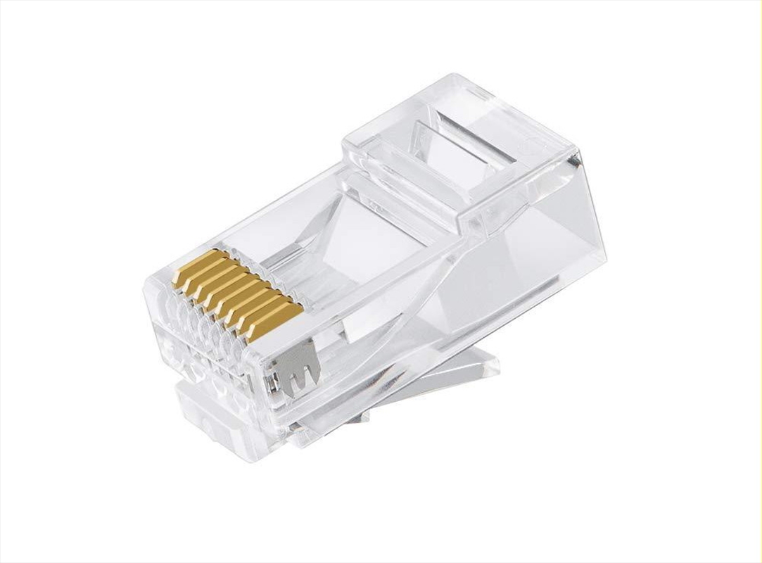 Astrotek CAT6 UTP -RJ45 Connector 8P8C Network Plug 3 Prong Blade 3U - 50pcs/bag - Gold/Product Detail/Cables