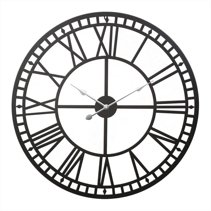 Artiss 60CM Large Wall Clock Roman Numerals Black/Product Detail/Clocks