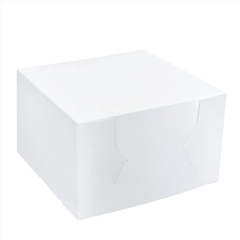 50x Takeaway Cake Box 12x12x6" - Square Folding White Dessert Bakery Packaging/Product Detail/Decor
