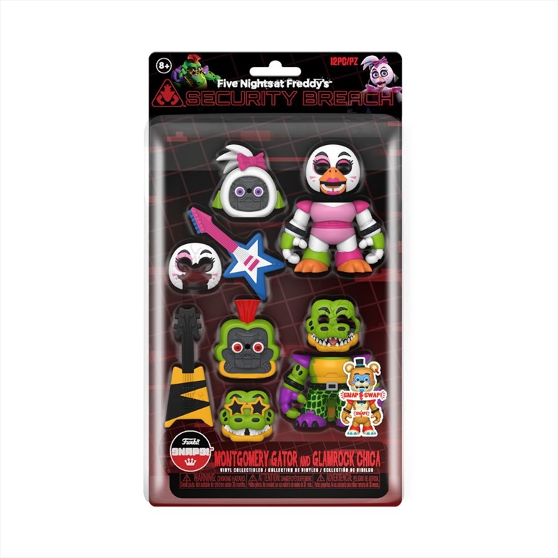 Five Nights at Freddy's: Security Breach - Glamrock Chica & Montgomery Gator Snap Figure 2-Pack/Product Detail/Figurines
