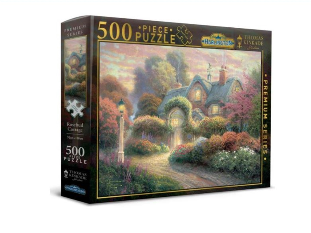 Harlington Thomas Kinkade Puzzles - Rosebud Cottage 500pc/Product Detail/Jigsaw Puzzles