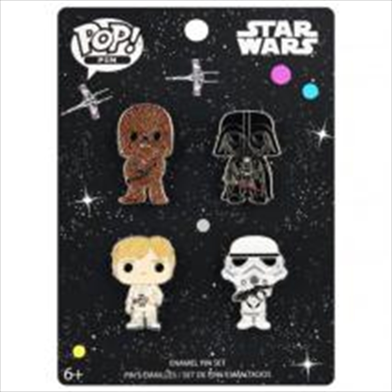 Star Wars - Character Enamel Pin 4Pk/Product Detail/Buttons & Pins