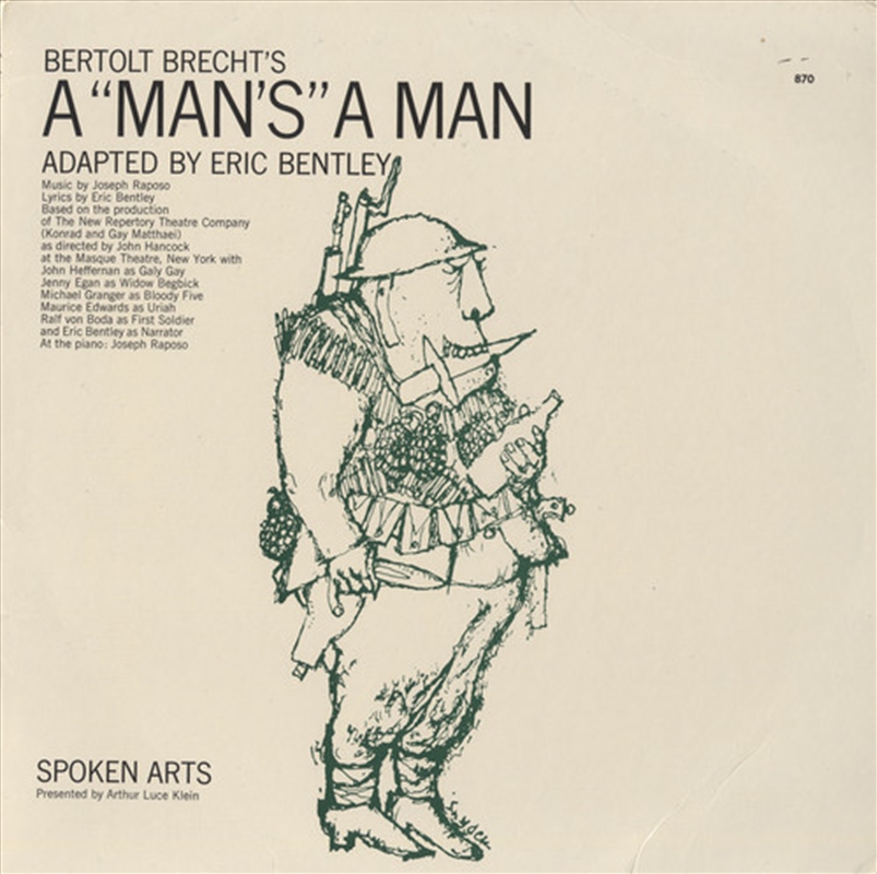 A Man's a Man By Bertolt Brecht/Product Detail/Specialist