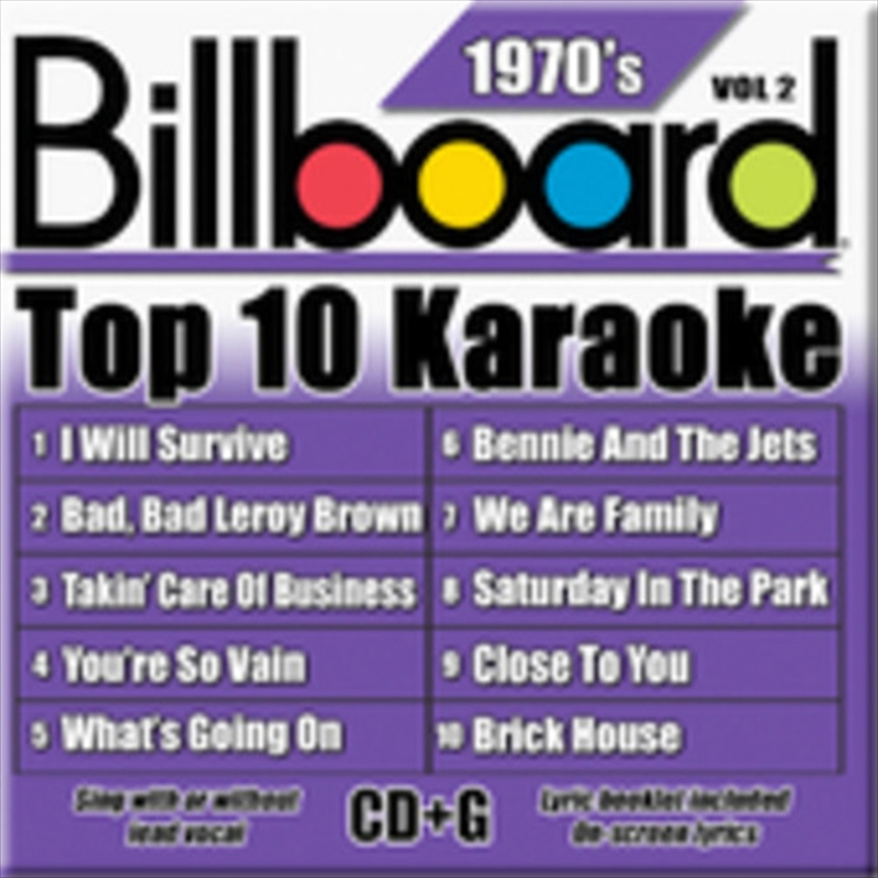 Billboard Top 10 Karaoke, Vol. 2- 1970'S/Product Detail/Karaoke