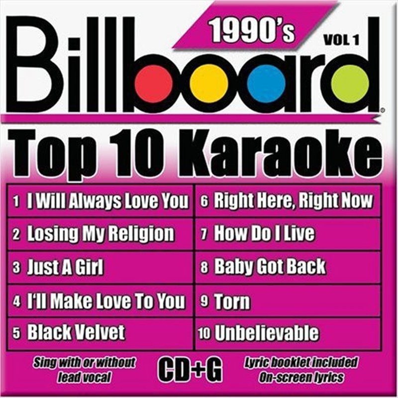 Billboard Top Karaoke- 90's, Vol. 1/Product Detail/Karaoke