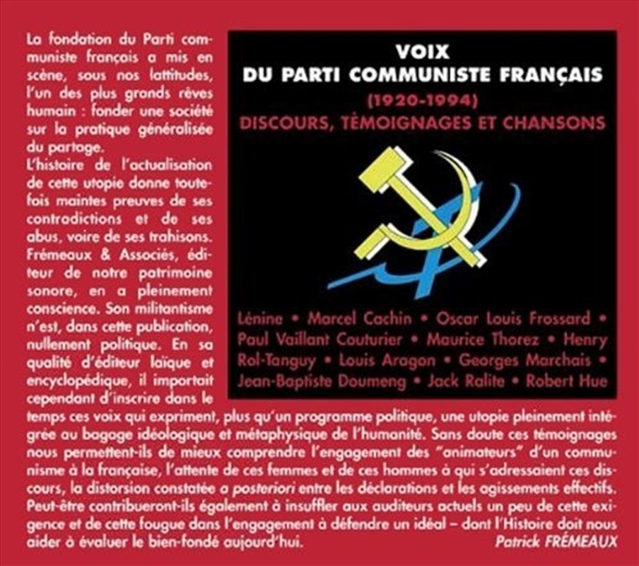 Great Voices of French Communism/Product Detail/Specialist