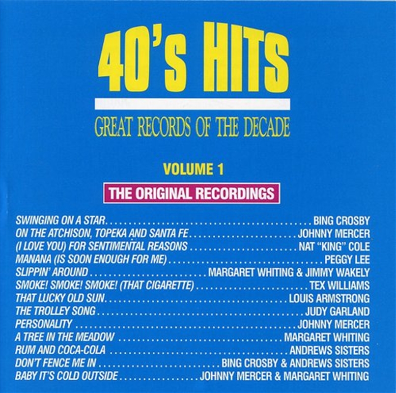 40's Pop Hits 1 / Various/Product Detail/Compilation