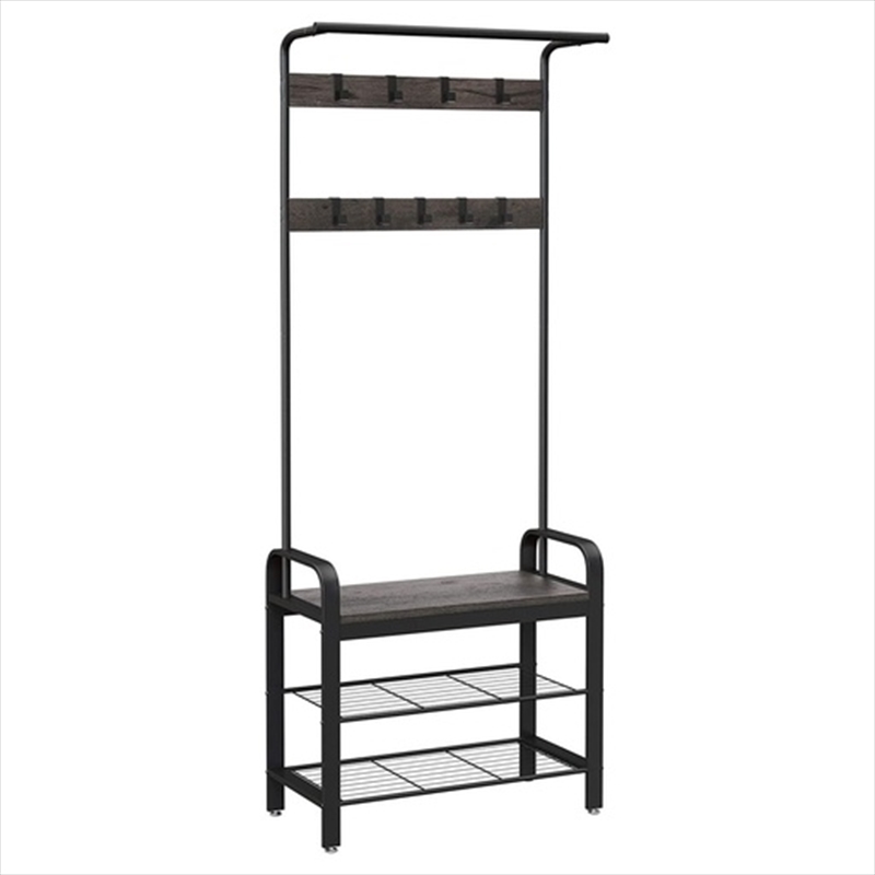 VASAGLE Entryway Hall Tree Coat Rack Stand 183cm Shoe Bench with Shelves Hazelnut Brown/Product Detail/Homewares