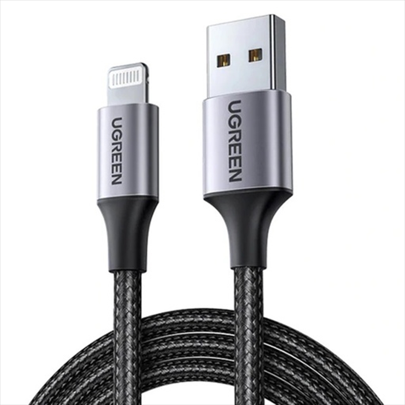 UGREEN USB-A to Lightning Cable 2m (Aluminium case, Black) - 60158/Product Detail/Cables