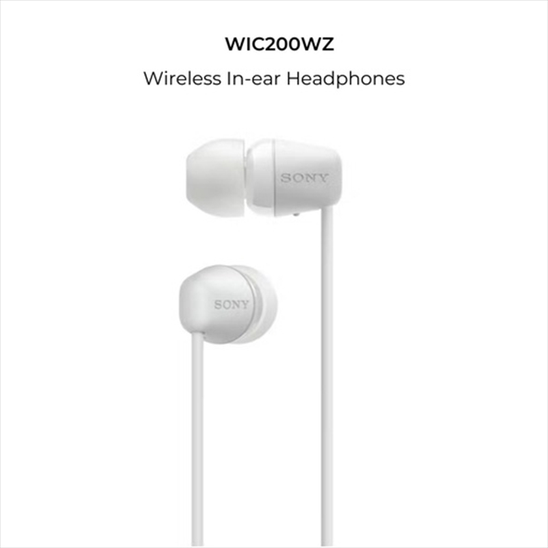 Sony WIC200 Wireless In-ear Headphones White/Product Detail/Headphones