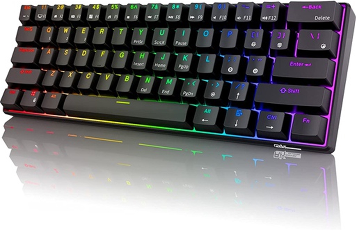 Royal Kludge RK61 Tri Mode RGB Hot Swappable Mechanical Keyboard Black (Red Switch)/Product Detail/Electronics