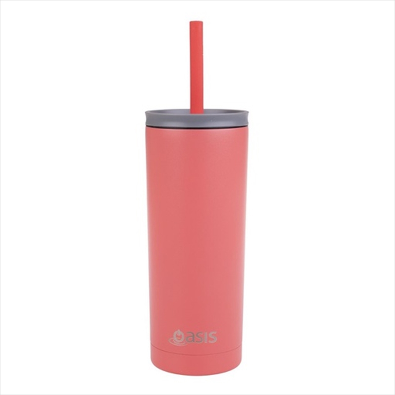 Oasis "Super Sipper" Stainless Steel Double Wall Insulated Tumbler W/ Silicone Head Straw 600ml - Co/Product Detail/Glasses, Tumblers & Cups