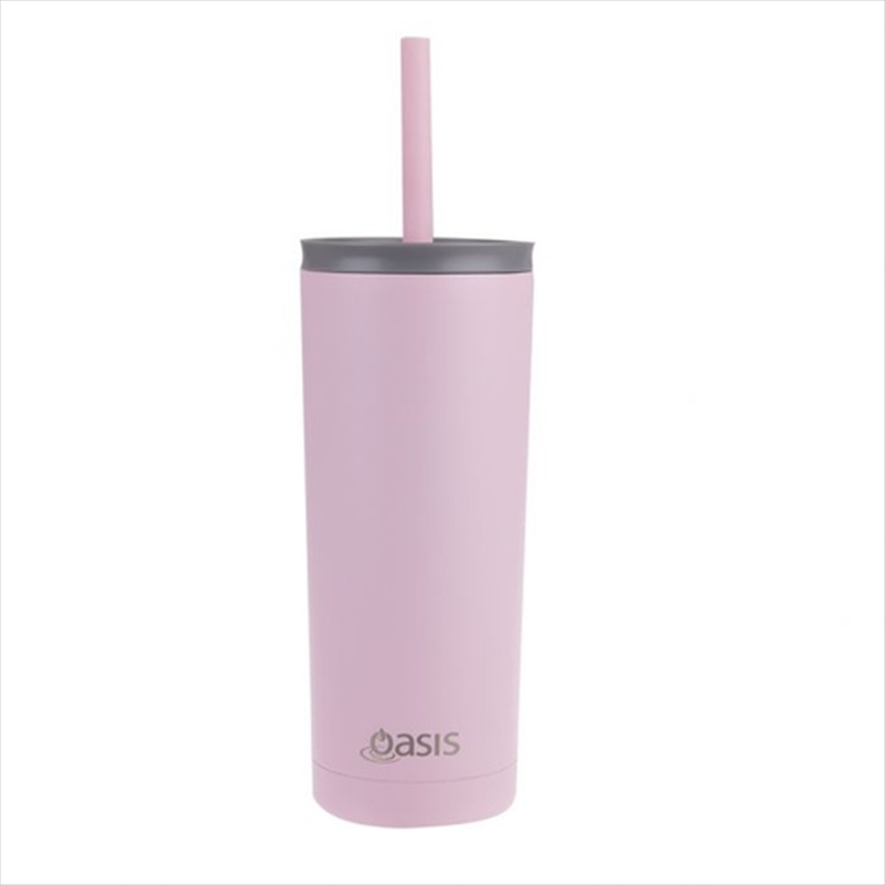 Oasis "Super Sipper" Stainless Steel Double Wall Insulated Tumbler W/ Silicone Head Straw 600ml - Ca/Product Detail/Glasses, Tumblers & Cups