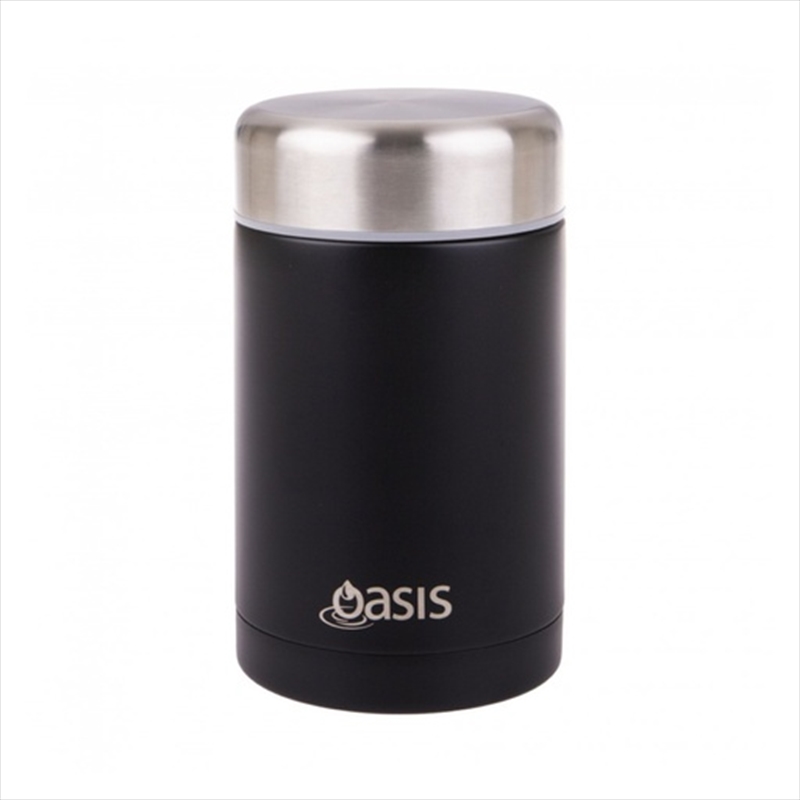 Oasis Stainless Steel Vacuum Insulated Food Flask 450ml - Matte Black/Product Detail/Diningware